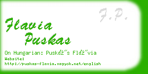 flavia puskas business card